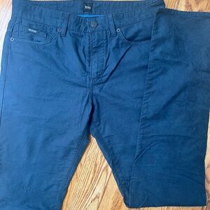 Boss Navy Stretch Trousers, Men's 32